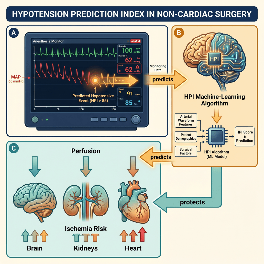 Decision flow for the hypotension prediction index